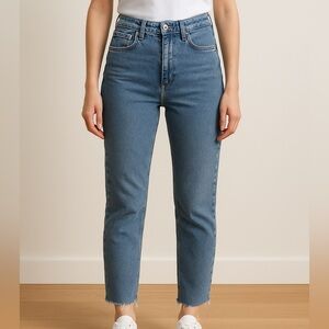Zara Women's Cropped Blue Jeans
